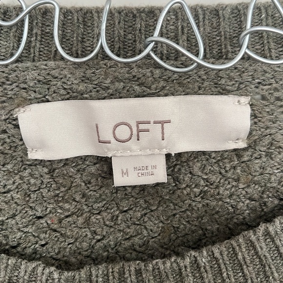 Loft Lattice sweater- Sage Green- S/M - Picture 6 of 7